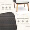 Costway 3 PCS Patio Furniture Set with Cushioned Chairs and Tempered Glass Side Table